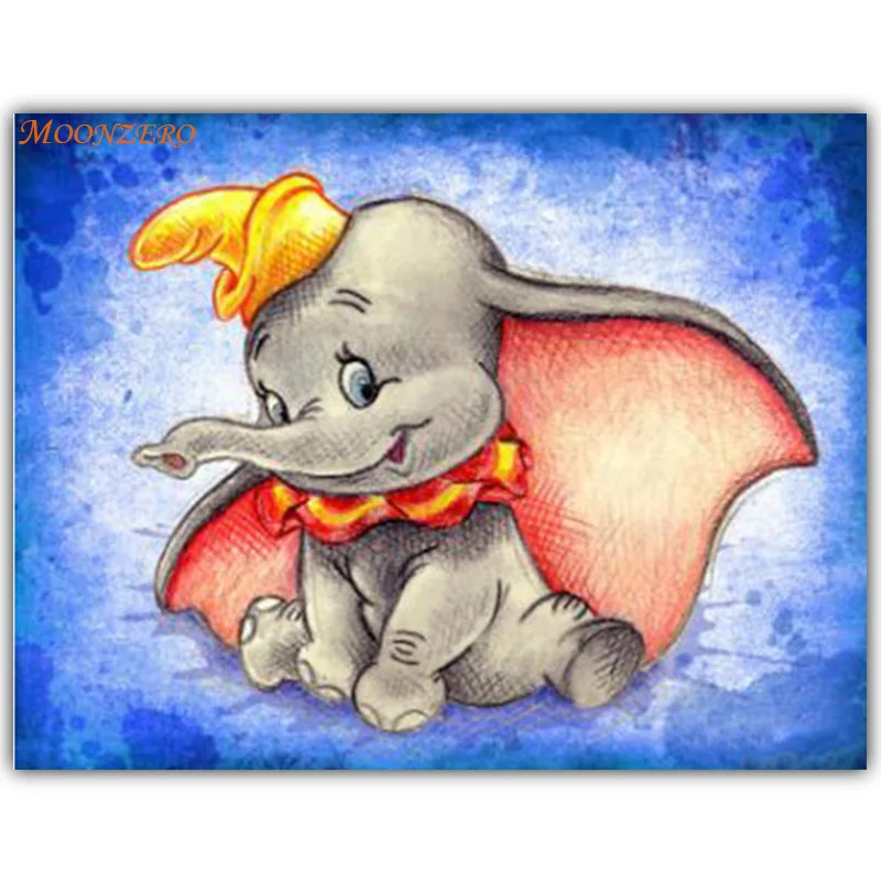 Мультяшный слон вышитая Алмазная картина Dumbo 5D сделай сам квадратная мозаика