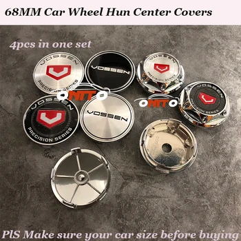 

4pcs/lot 68mm 60mm 56mm Size Car Emblem Badge Rims Wheel Covers For Vossen Logo label Car Wheel Hub Center Caps