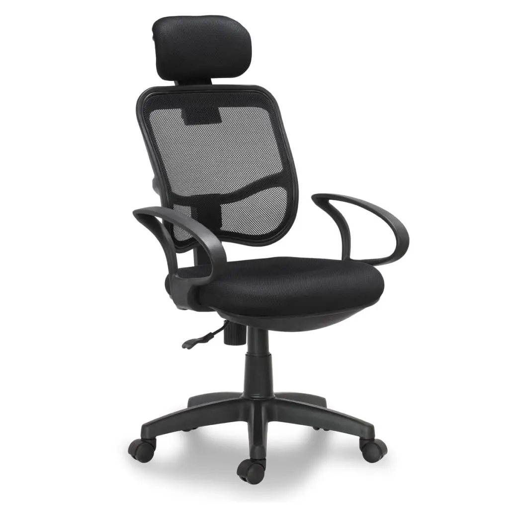 vidaXL Office Chair Plastic Black 41.7" 46.5"in Office Chairs from