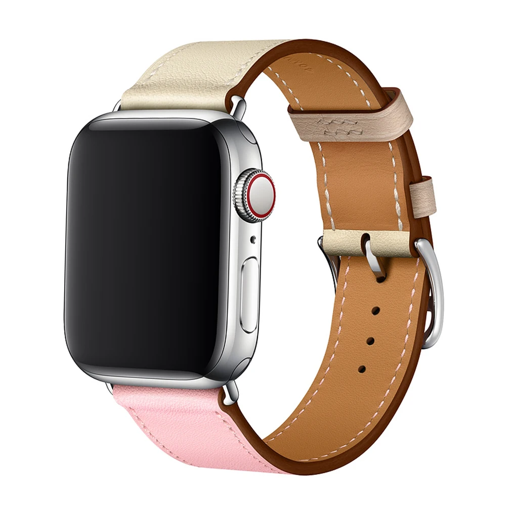 Кожаный ремешок для apple watch, ремешок herm Pulseira, apple watch 5, 4, 3, 44 мм, 40 мм, iwatch, ремешок 42 мм, 38 мм, браслет для часов correa