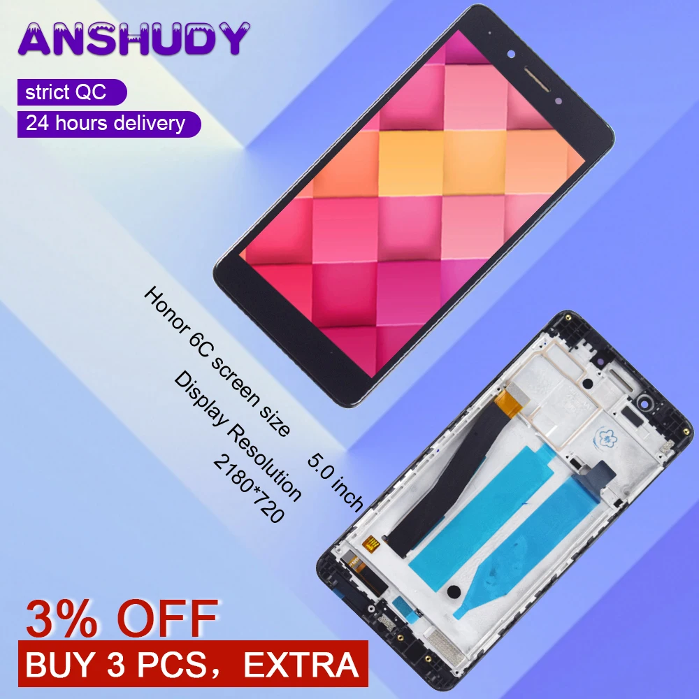 

For Huawei Honor 6C LCD Frame Touch Screen Assembly For Huawei Honor 6C Display LCD Enjoy 6S DIG-L01 / Nova Smart DIG-L21
