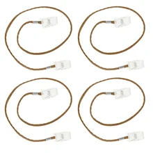4 Pcs Napkin Clips Bib Chain Lanyard Napkin Holder Neck Strap for Patient Elderly Adult Baby