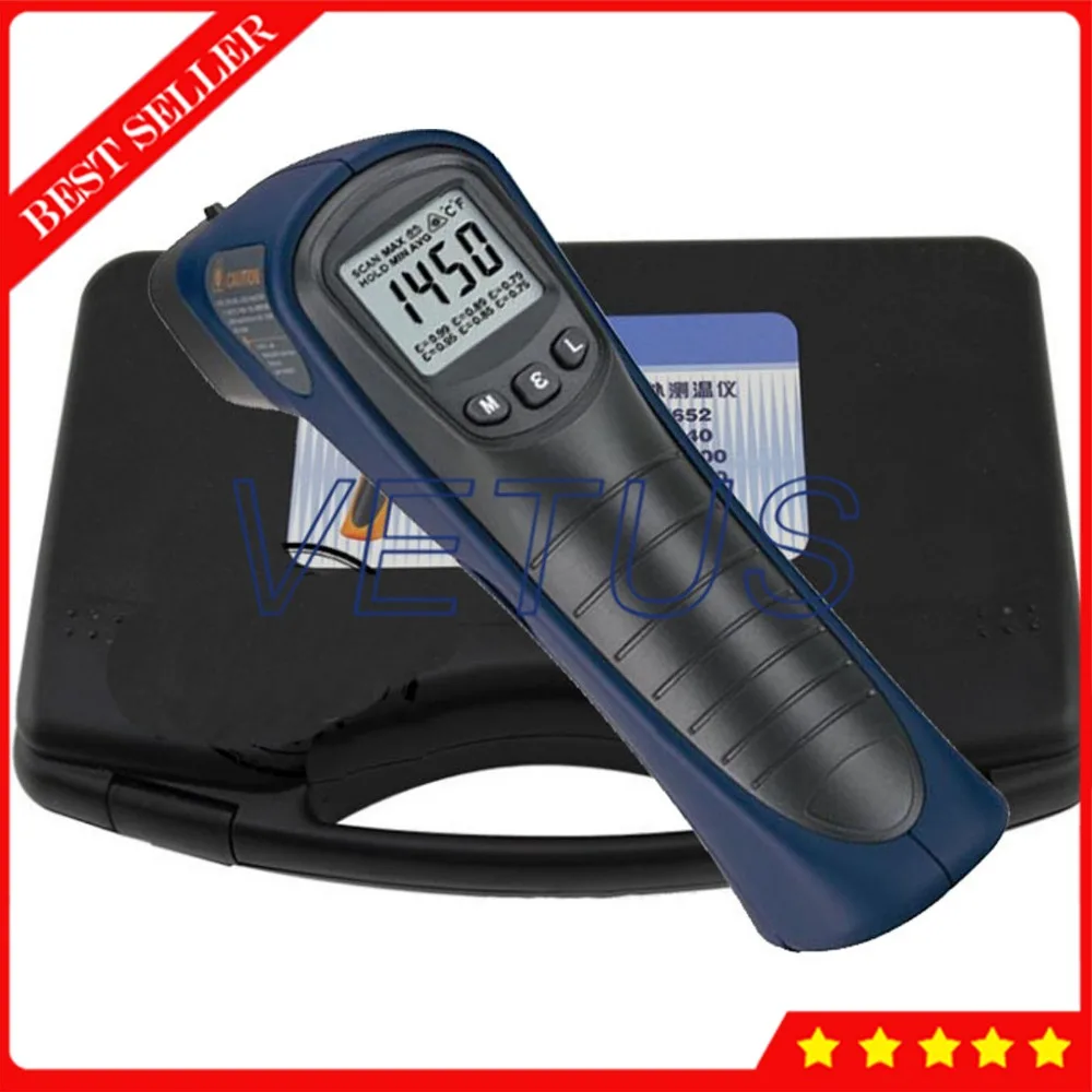 

ST1450 Handheld Precise Infrared Thermometer Noncontact High temperature measurement Industrial thermometer White backlight LCD