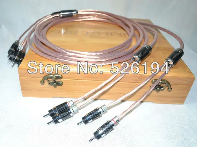 

Free shipping Pair Acrolink OCC Copper audio speaker cable with carbon fiber banana plug