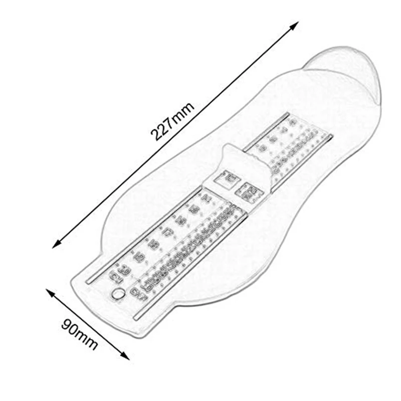 Children Baby Foot Shoe Size Measure Tool Infant Device Ruler Kit Kids Foot Measuring Device Gauge Kids Shoe Sizer 0-8Years