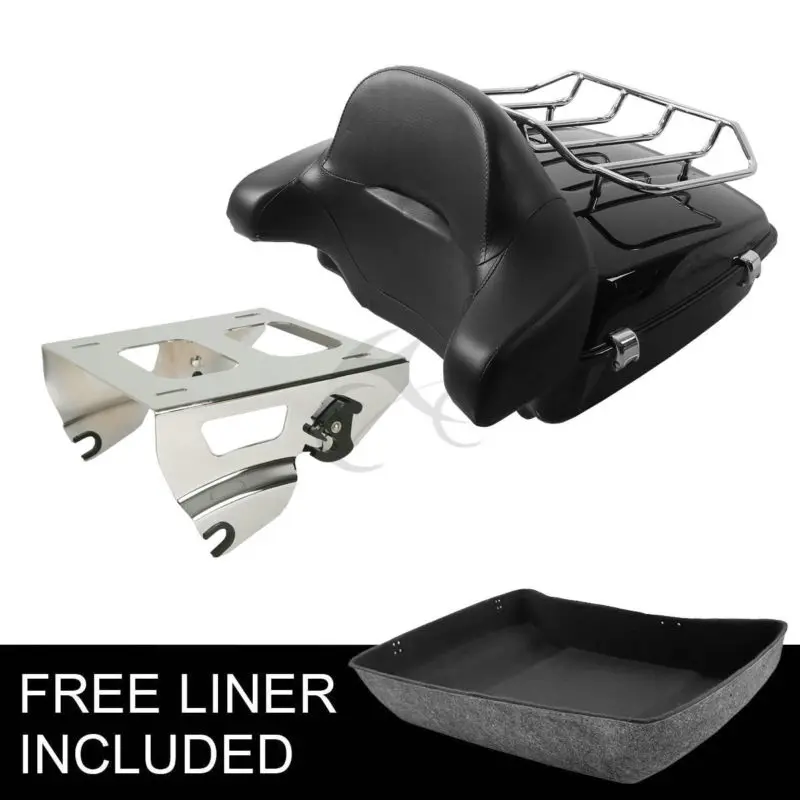 Motorcycle Motorbike Chopped Tour Pak Pack Trunk Backrest Rack For