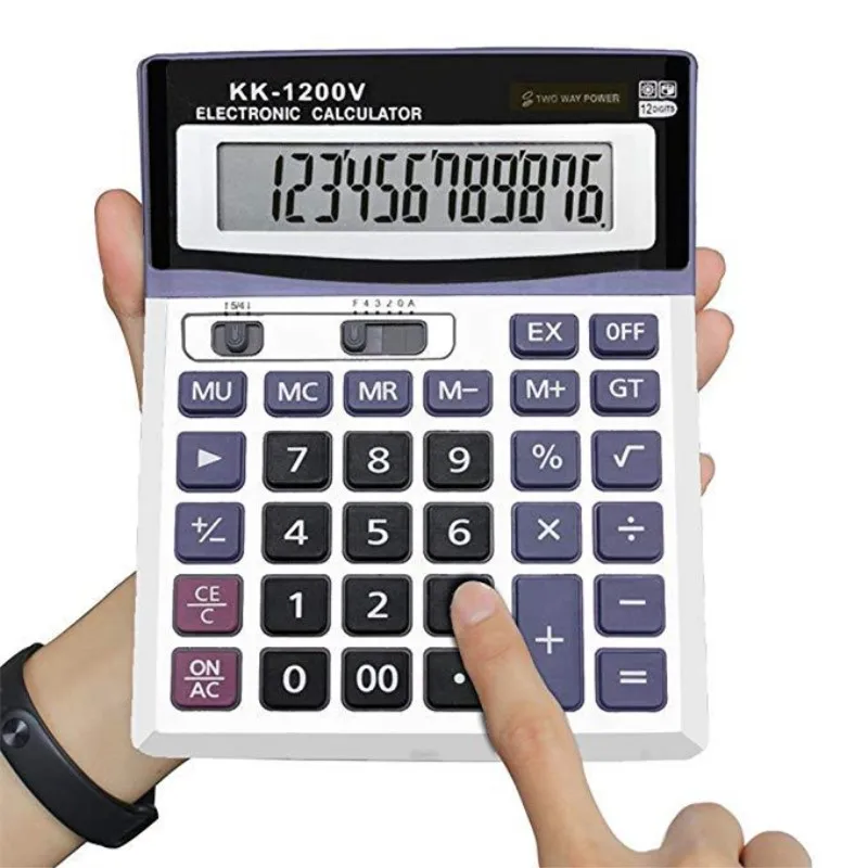 Wholesale Large LCD Screen 12 Digits Electronic without Solar Desktop