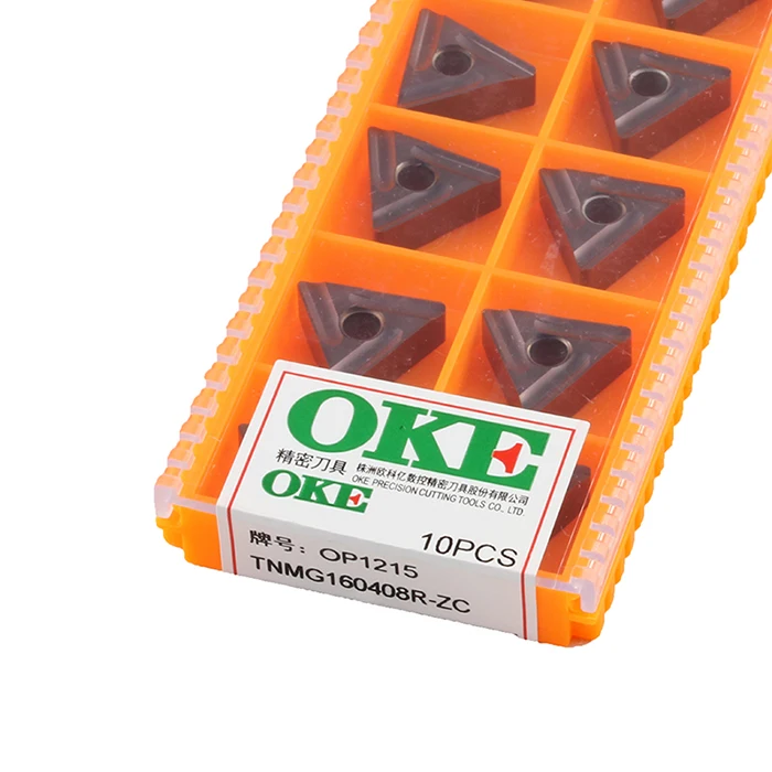 Оригинальное качество OKE 10 шт./лот Высокая точность высокая производительность высокая прочность ЧПУ TNMG160408R-ZC OP1215 промышленности карбида вставки