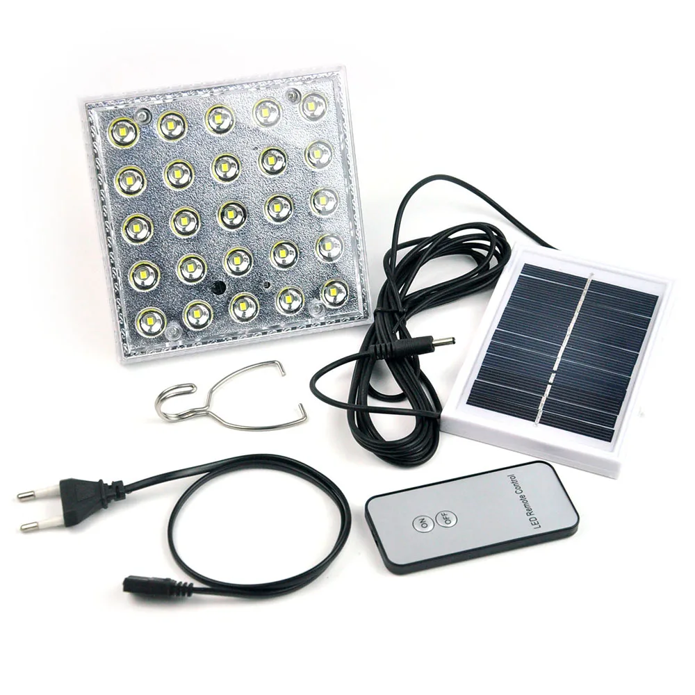 

25LED Solar Camping Light Solar multifunction remote control Solar led spotlight Tent Light With AC Charger Emergency Solar Lamp