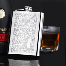 Kaliteli cep şişesi 8oz taşınabilir paslanmaz çelik 304 viski şişesi metal karaf cep alkol şişesi metal 220ml viski