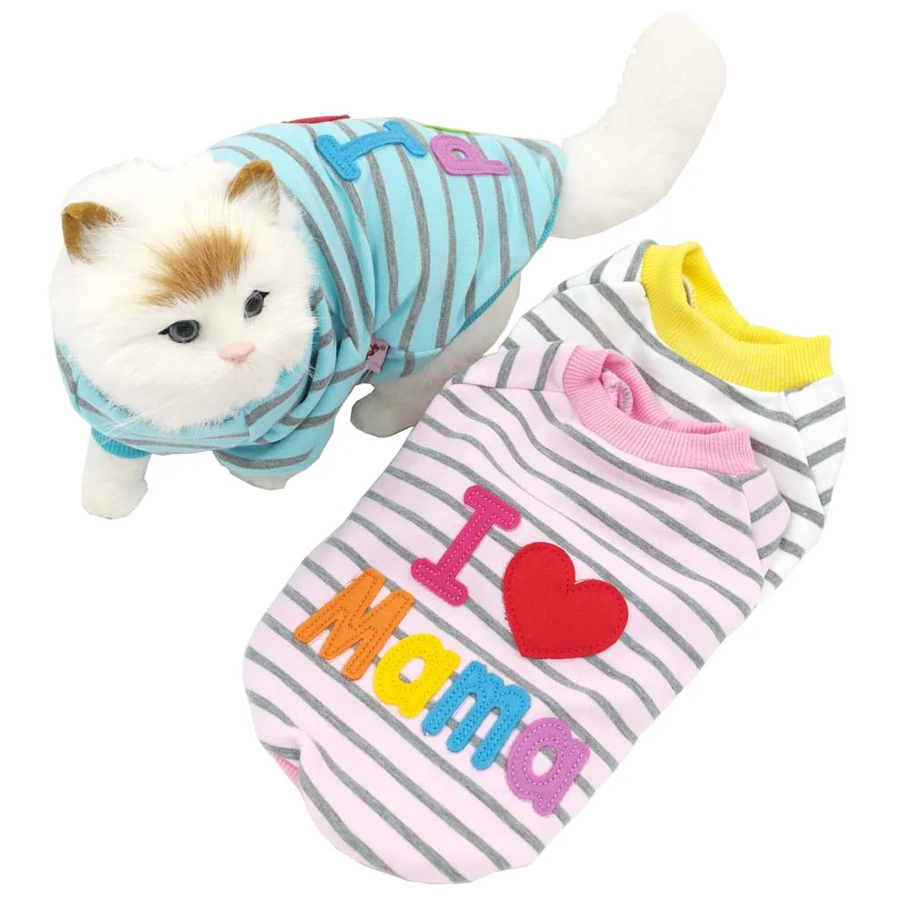 

Clothing for Cat Pet Puppy Cat Vest Pet Dog Sweatshirt Leash Hole Pet Cat Dog Clothing XXS XS S M L Wholesale Retail