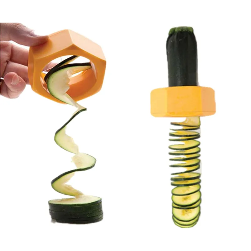 

Creative Multi - Purpose Vegetable Cutter Screw Cucumber Slicer Plastic Peeler Fruit Spiral Slicer Salad Cutter Fruits Tool