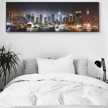 На заказ фото полная квадратная/круглая дрель 5D DIY Алмазная картина "Нью-Йорк горизонт" Алмазная вышивка крестиком домашний декор