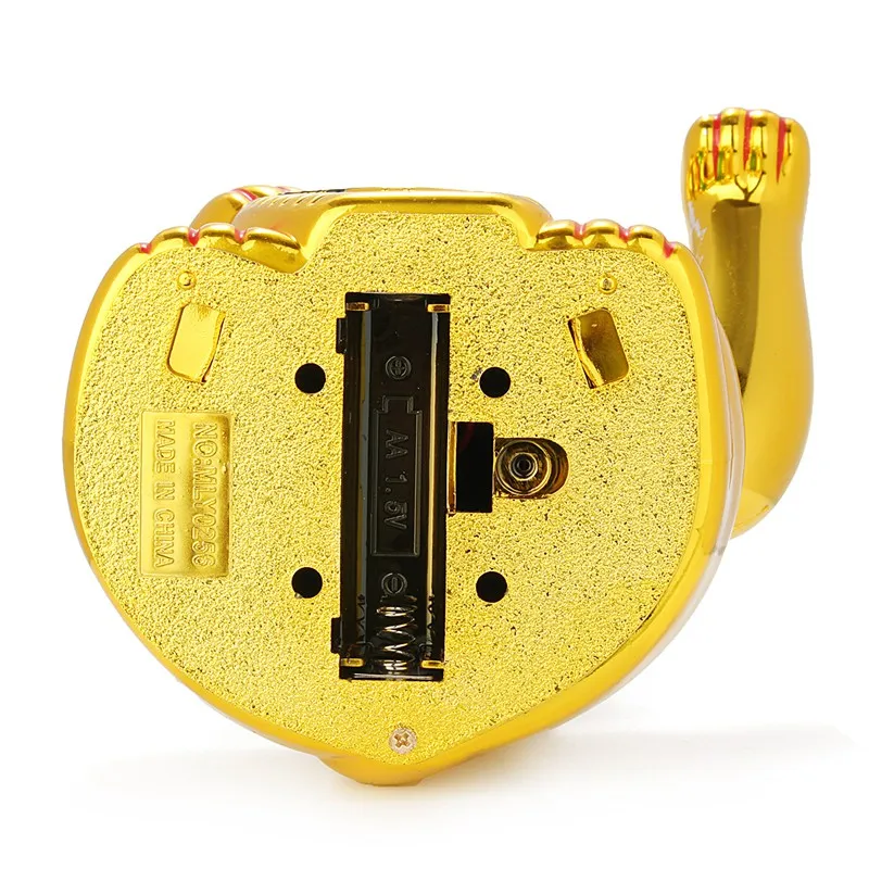 KiWarm милый китайский счастливый богатство Электрический подмигивающий Кот золотой развевающийся Кот Манеки питание от АА батареи фэн-шуй ремесла 16 см