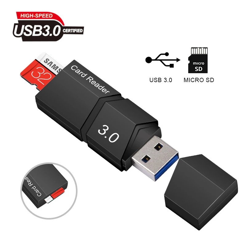 Горячая Распродажа USB 3,0 адаптер Micro sd карта SDXC SDHC считыватель карт памяти для Micro SD/TF карта адаптер флэш-накопитель конвертер инструмент