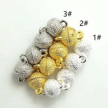 

10PCS Fashion Copper Round Strong Magnetic Clasps Wholesale Jewelry Findings 16x10mm 14x8mm