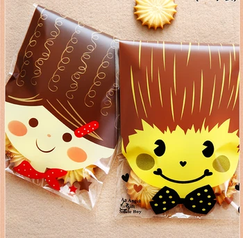 

100pcs 14x20cm Boy Girl Bakery Cookie Candy Sweet Biscuit Gift Soap Favor Cello OPP Plastic Bag 1st Birthday Baby Shower Party