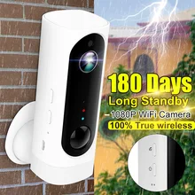 Беспроводная домашняя ip-камера 1080P HD, беспроводная камера ночного видения, мА, перезаряжаемая батарея, PIR камера