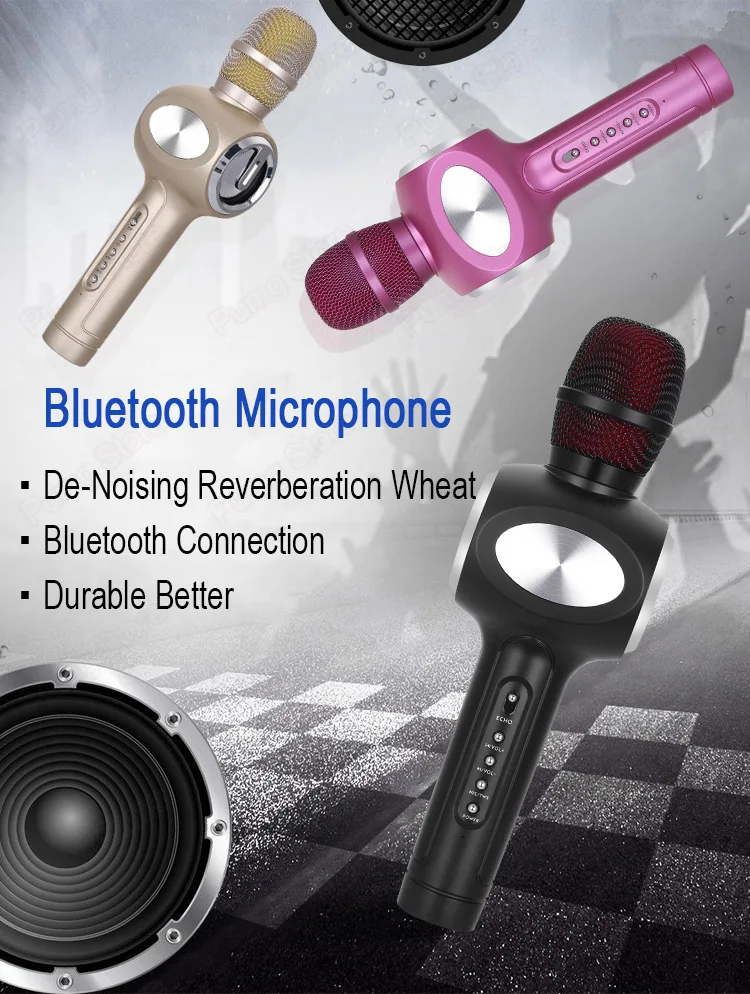 Беспроводная система караоке Bluetooth умный микрофон открытый динамик встречи волшебный голосовой чейнджер супер бас микрофоны для мобильных телефонов