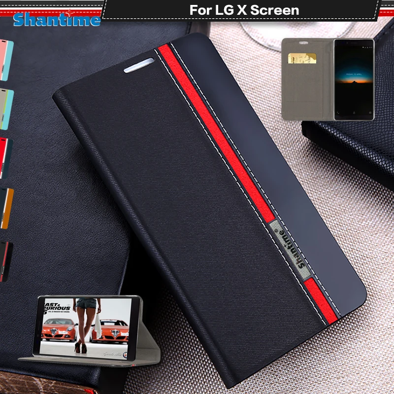 Чехол-книжка для LG X флип-кейс кожаный чехол-бумажник телефона чехол Tpu Мягкая