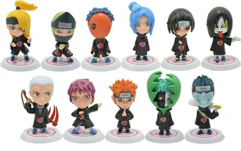 

11Pcs/Set 8cm Naruto Akatsuki Uchiha Itachi Madara Sasuke Hidan Orochimaru Tobi Pein Deidara Dolls Action Figures Anime Toys