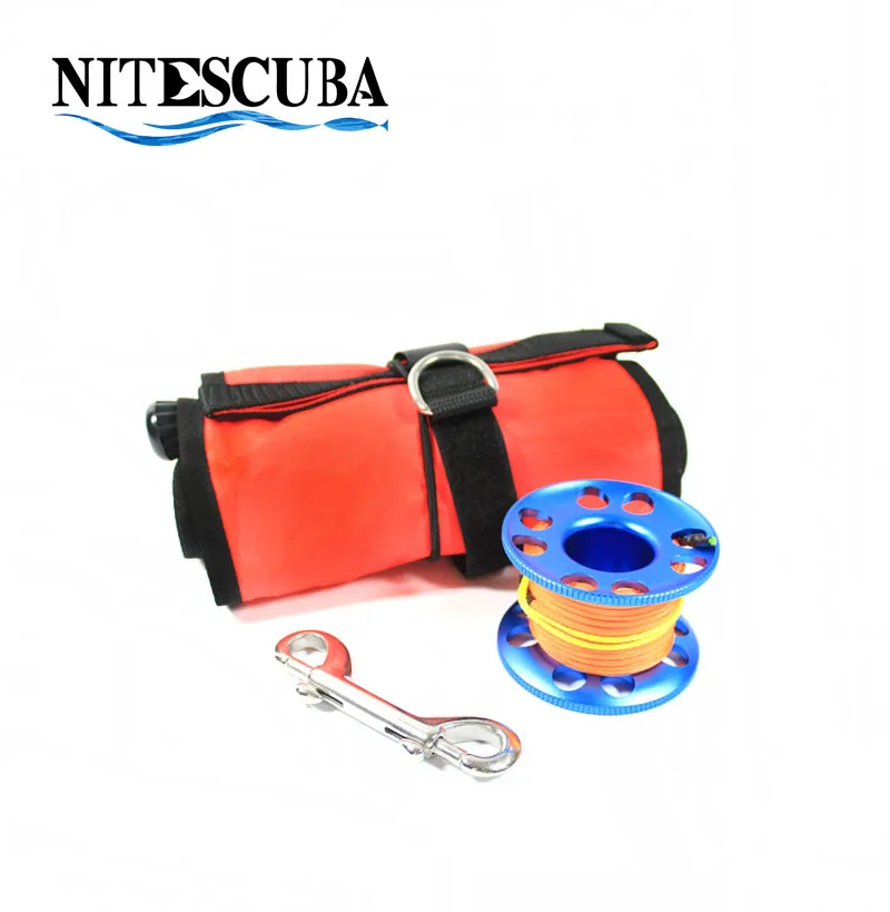 Nitescuba Diving SMB Surface Marker Buoy& Aluminum reel Finger Spool