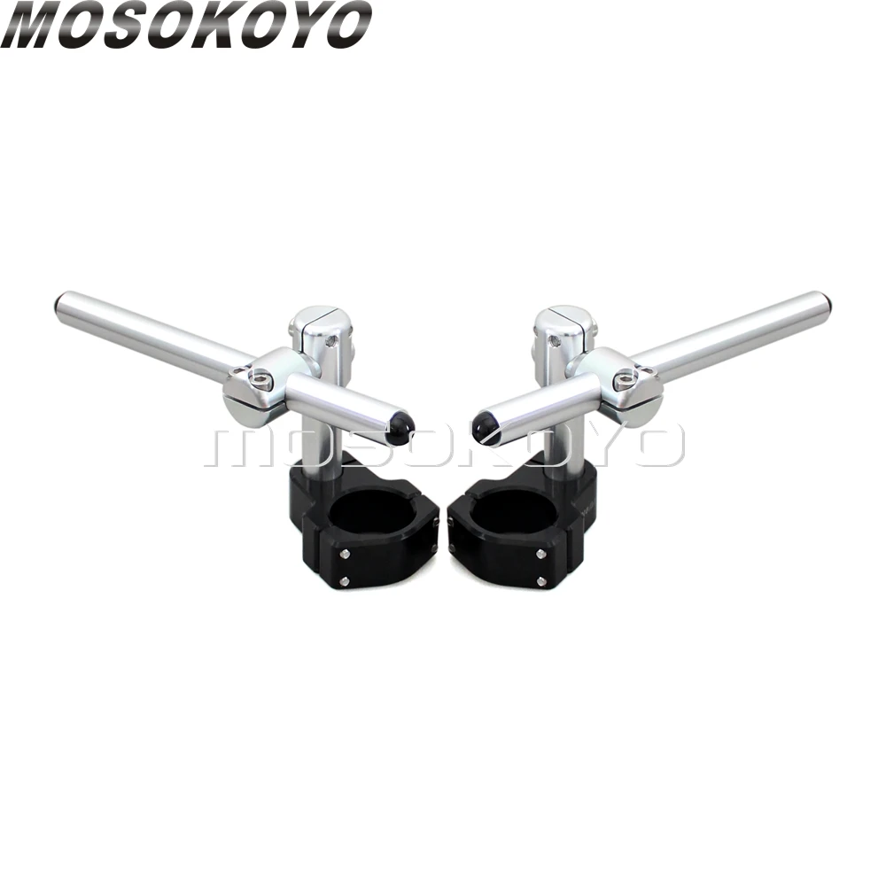 Алюминий Универсальный 22 мм клип на руле для 50 вилы мотоциклетные спортивные велосипеды гонки Регулируемый 7/" Клип Ons Ручка Бар