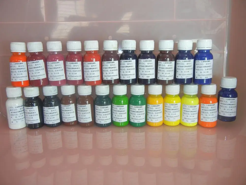24 shine color spray paint for skin inkjet, water based paint also use