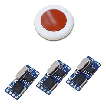 

Cool Design DC3.5V-12V Wide Voltage Wireless Remote Control Switch 315Mhz/433Mhz 3PCS Micro Receiver Switch+ Round Transmitter