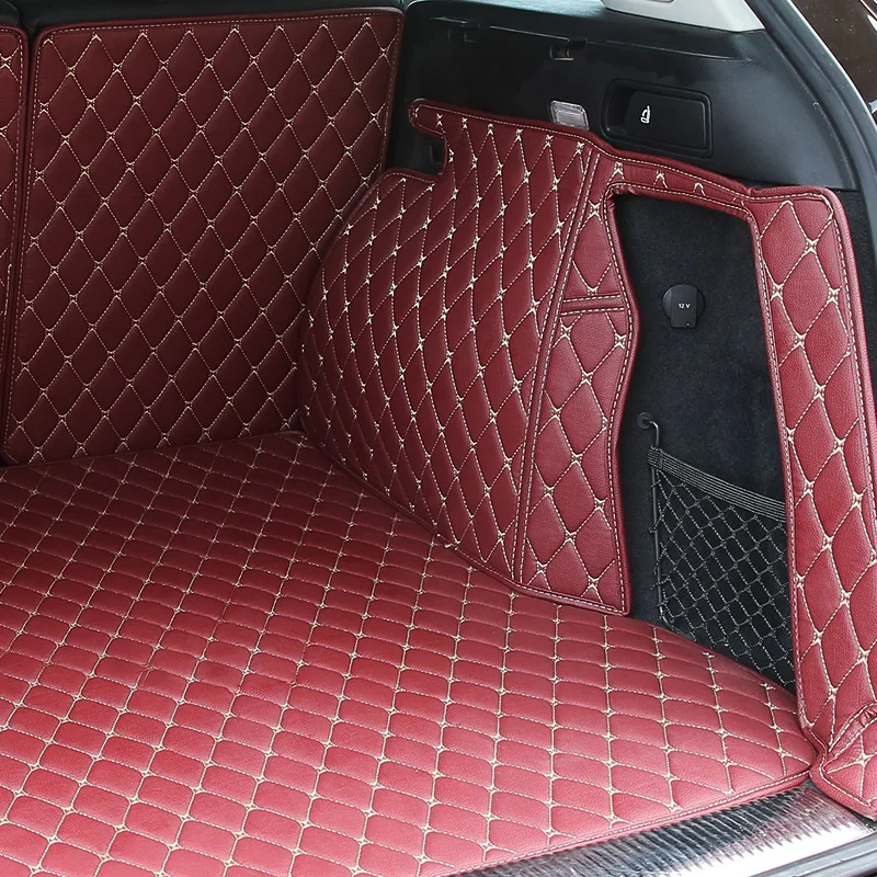 Plaid Lines XPE Trunk Mats Storage Box Pad Waterproof Tail Box Pad Cargo Liner for BMW Audi Toyota Cars