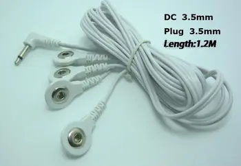 

DHL Freeshipping 200pcs/lot 4 in 1 DC head 3.5mm electrode wire/cable plug 3.5mm for tens ems digital therapy machine