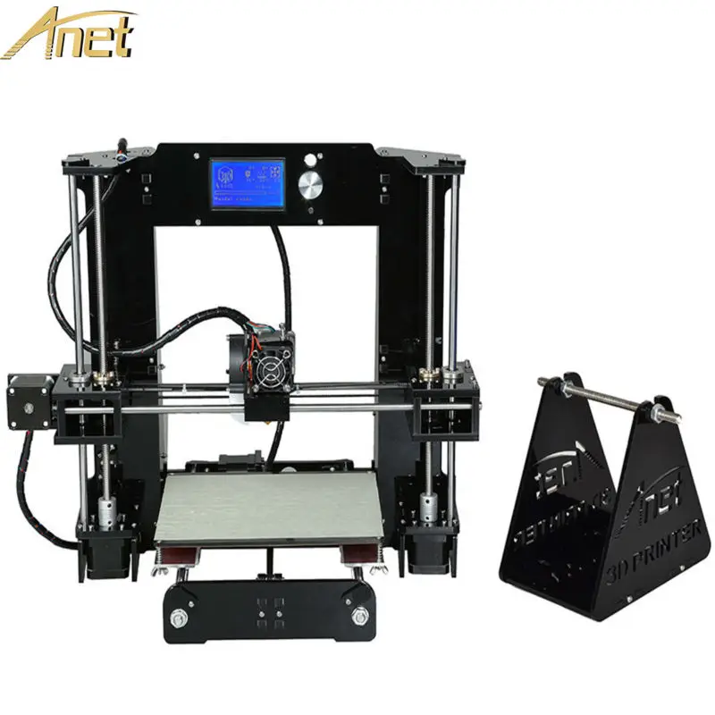 Anet A6 3mm Black Aluminum Hotbed Easy assemble Reprap Prusa i3 3D Printer Kit DIY With Free 2Rolls Filament 16GB SD Card Tool