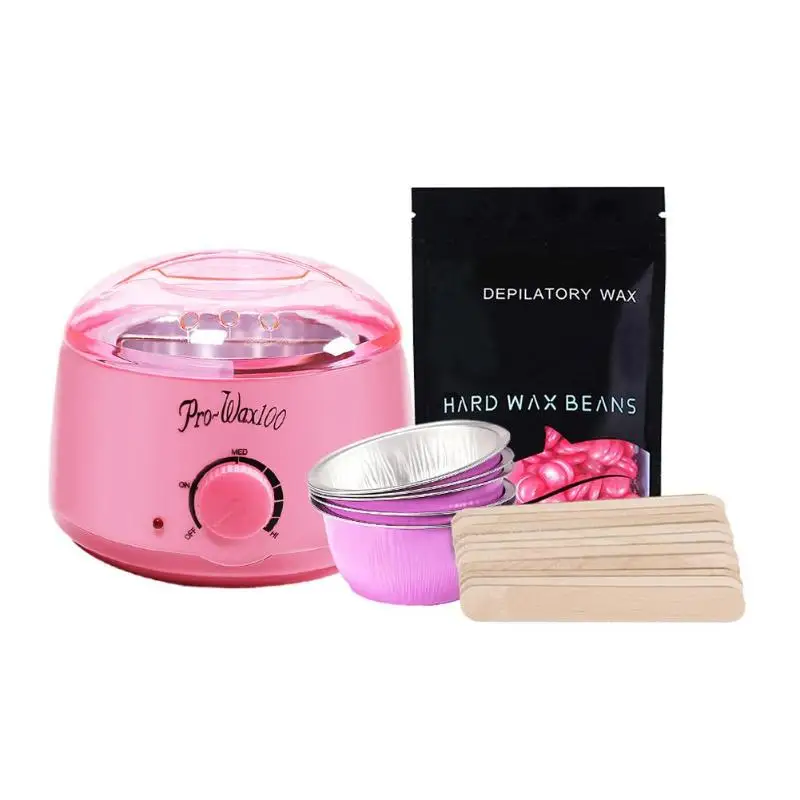 Professionele Hair Removal Tool Set Mini SPA Warmer Wax Heater SPA Hand Epilator Paraffin Wax Beans 4