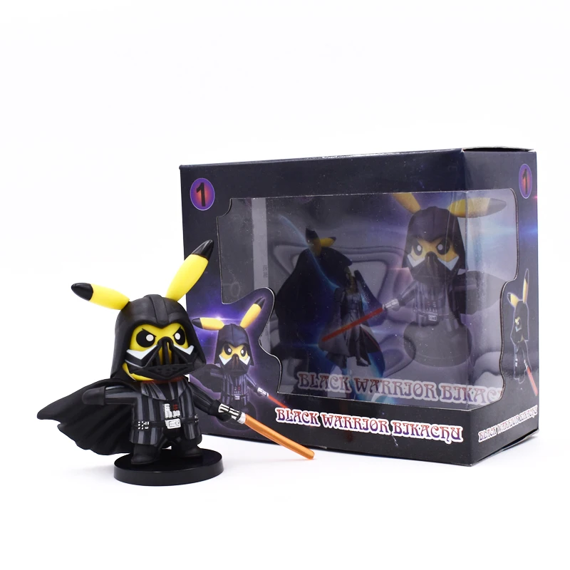 

10cm Pikachu Cosplay Star Wars Darth Vader PVC Figure Movie & TV Collectible Model Toy Brinquedos Free Shipping
