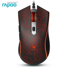 Rapoo V15 USB Проводная компьютерная мышь, оптическая игровая мышь Mause 2000 dpi, 5 кнопок, светильник, вес, светодиодный, игровая мышь для ноутбука, ПК, геймера
