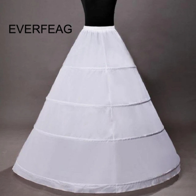 

Eeqasn 4 Hoop Petticoat for Ball Gown Wedding Dresses Accessories Slips Crinoline Petticoats Underskirt 2019