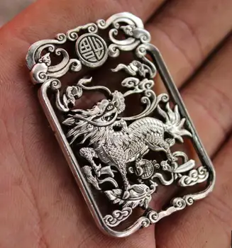 

Antique Old Miao silver silver copper statue of Tibetan kylin brand "pendant pendant small variety of styles