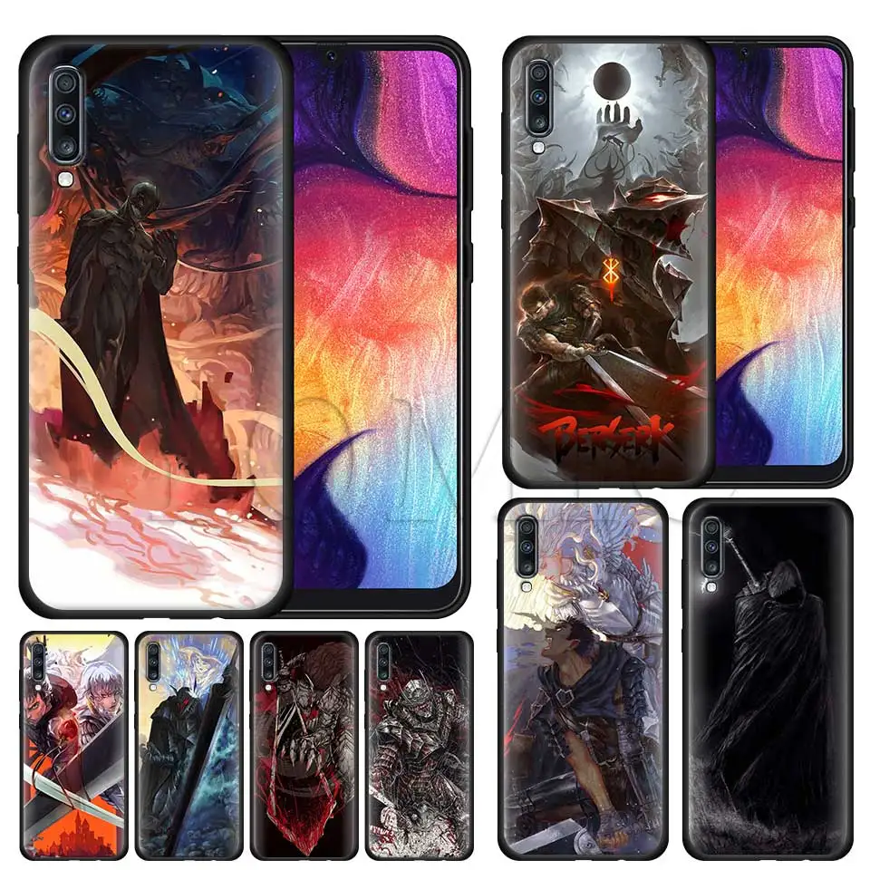 

Berserk Guts Anime Silicone Soft Case for Samsung Galaxy A50 A40 A70 A30 A20 A80 A6 A7 A8 Plus A9 2018 Black Case Coque