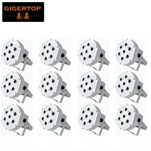 12 XLOT ультра яркий тонкий плоский белый светодиодный Par свет 7 12 Вт Гладкий RGBW Смешивание цвета DMX 4/8 каналов сценический эффект стирки