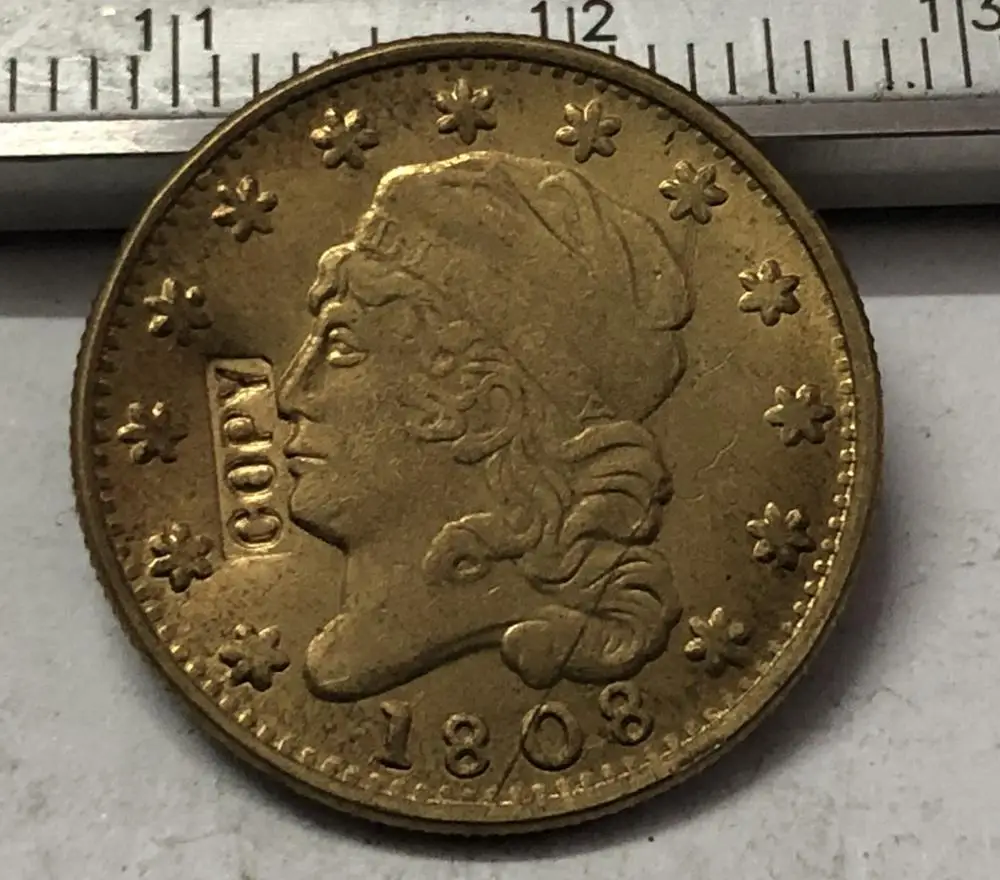 

1808 United States Capped Bust $2.5 Gold Plated Copy Coin