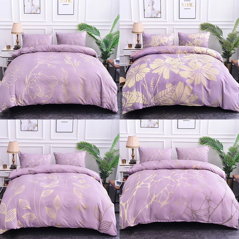 

Boniu Maple Leaf Pattern Duvet Cover 2/3pcs Pink European Line Girls Bedding Set Full King Size Comfortable Quilt Pillow Cases