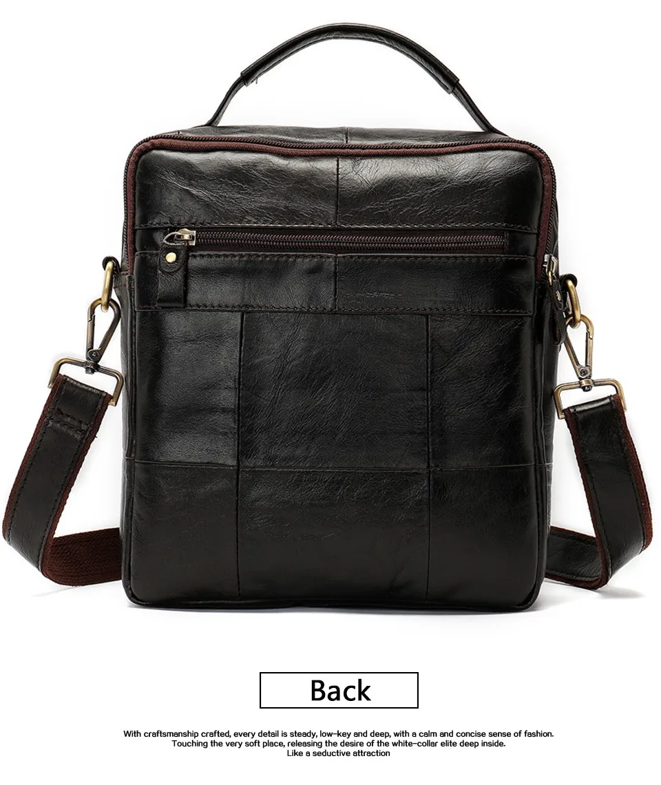 Men Shoulder Bag Men's Genuine Leather Casual Bags for Men Business Crossbody Handbag Flap Leather Bags bolsas male 18
