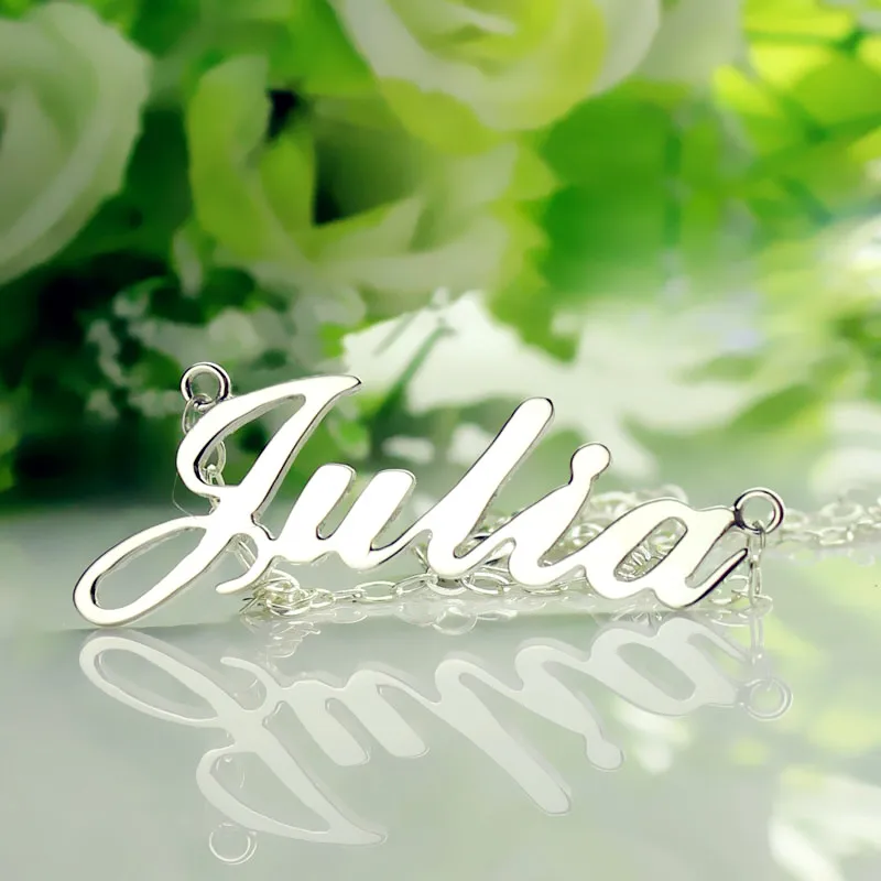 AILIN пользовательское именное ожерелье JULIA style золотого цвета над серебряным ожерельем первоначальное ожерелье, персонализированные украшения Женское Ожерелье