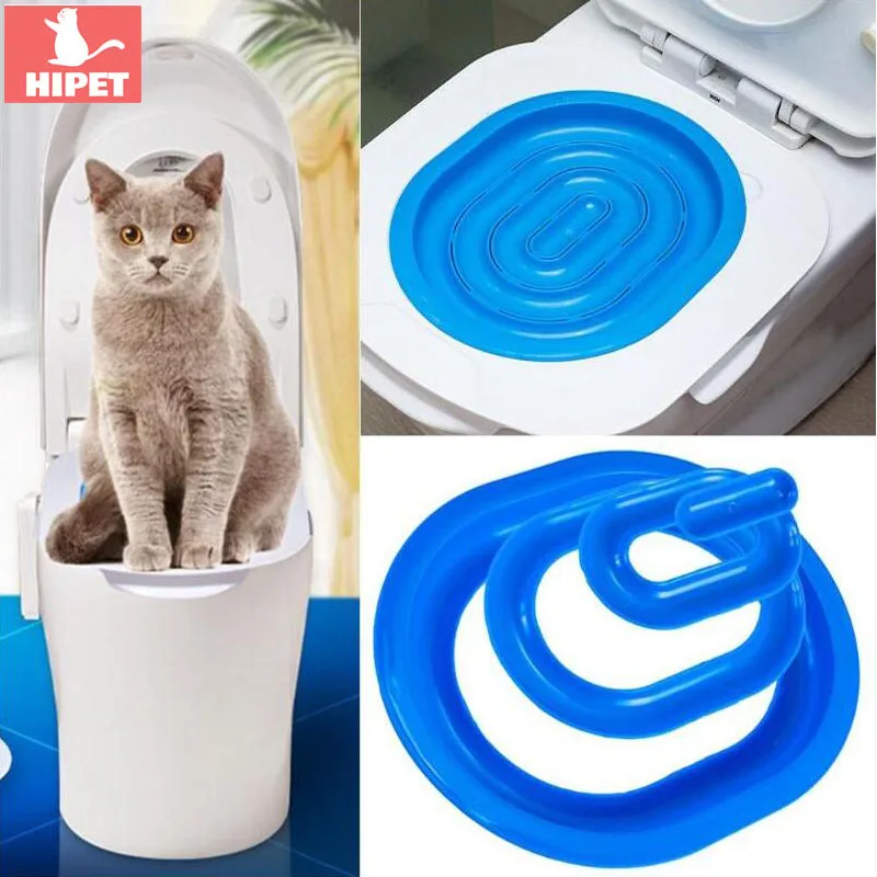 

HIPET Cat Toilet Training Kit Plastic Cat Litter Tray Mat Toilet Pet Cleaning Training Cats Cleaning Toilet Trainer Products