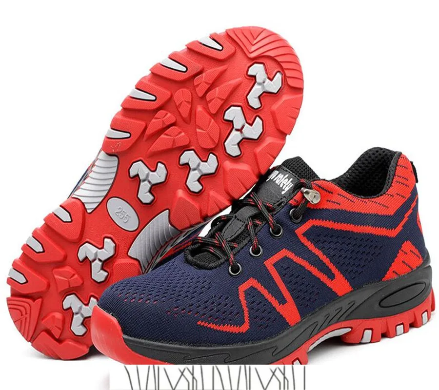 

2019 men Work Safety shoes Breathable Steel Toe Protective Footwear skateboard sneaker ankle protective safety boots