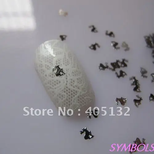 Approx. 1000pcs/bag Metal Silver X-mas Deer Design Non-adhesive Slices Nail Art Decoration MS-161-1 | Красота и здоровье