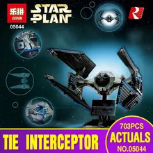 Lepin 05044 703pcs New Star War Series Limited Edition The TIE Interceptor Educational Building Blocks Bricks