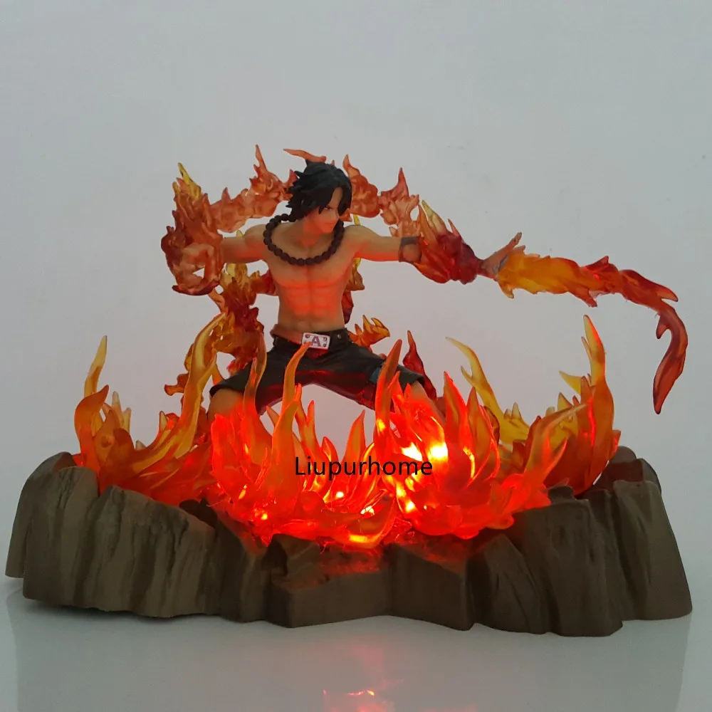 Conduziu a Lâmpada de Mesa Luz da Noite Peça Anime Portgas d Natal Iluminação Led Llavero Uma Ace 5 Uma peça ace conduziu a lâmpada de