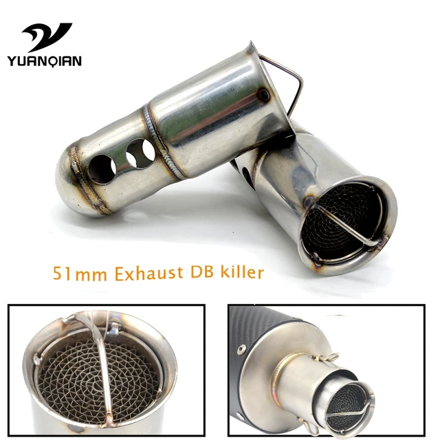 Universal 51MM Front Mid End Catalyst DB Killer Motorcycle Exhaust Pipe