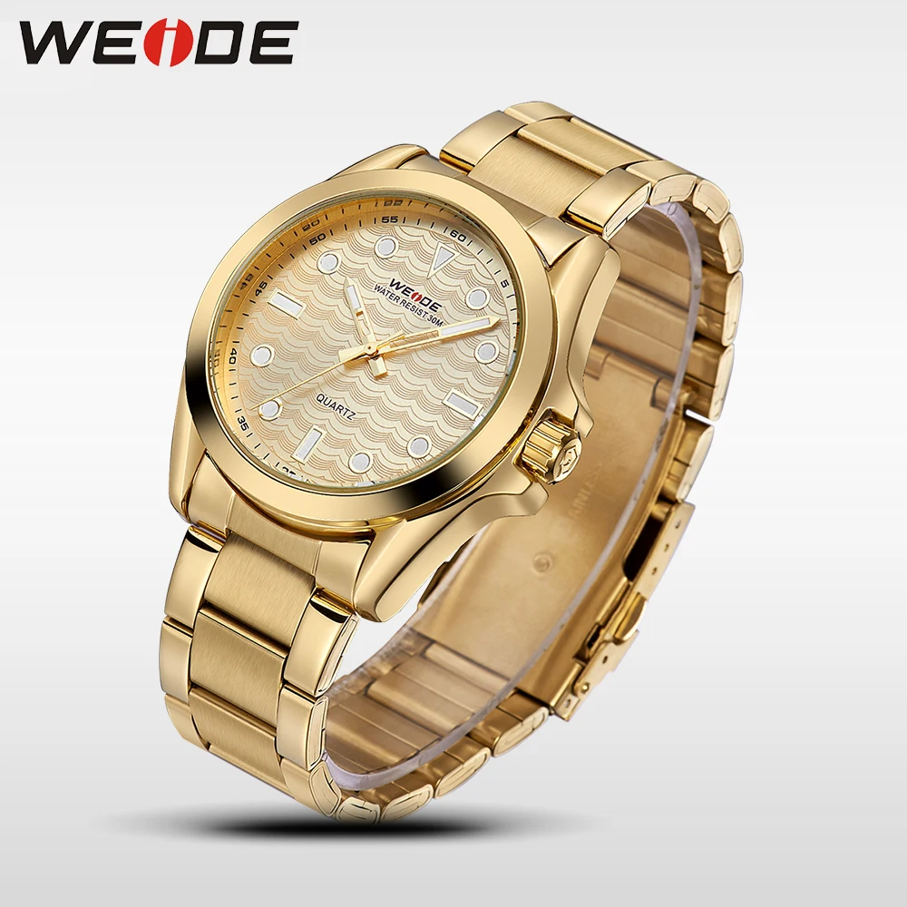 WEIDE Кварцевые Спортивные Водонепроницаемые наручные часы человек бренд класса люкс для мужчин аналоговые часы золото водонепроница